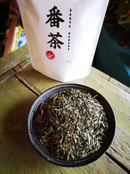 Японский зеленый листовой чай Банча