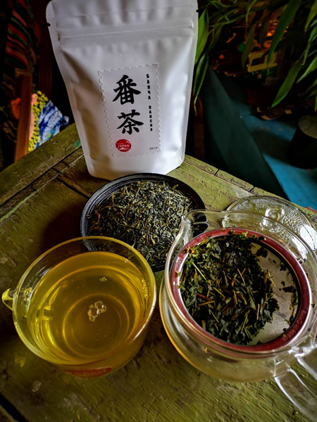 Японский зеленый листовой чай Банча